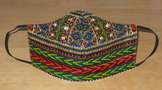 Masque facial textile à motifs africains