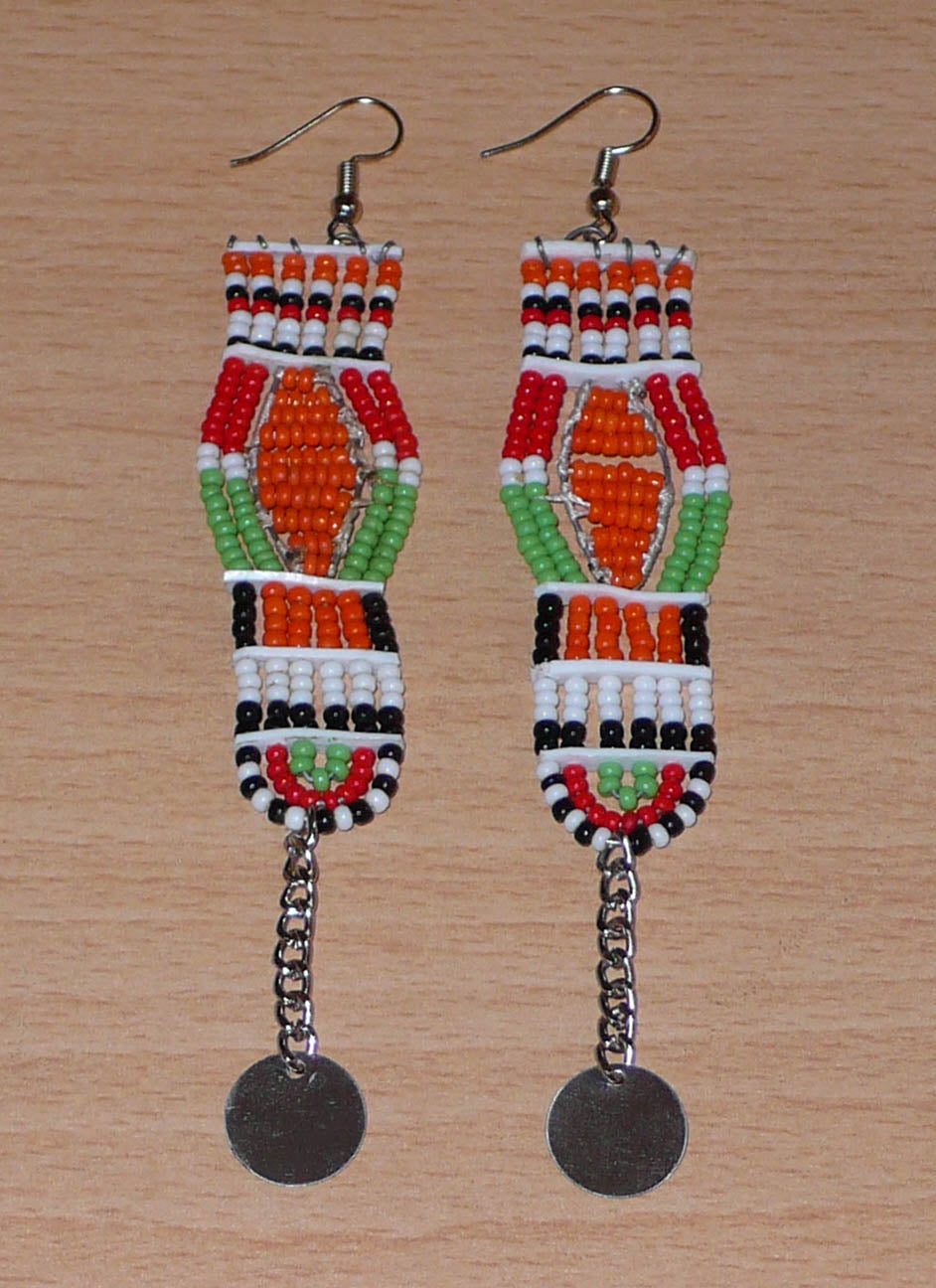 Boucles d'oreilles africaines Massai traditionnelles